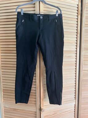 Banana Republic Women’s Black Ankle Zip Sloan Pants Size 8